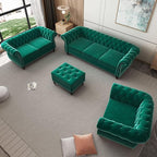 AVZEAR 3 seat Sofa, Velvet Sofa Living Room Sofa Large Sofa Modern Chesterfield - Image 4