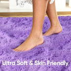 5x7 Purple Fluffy Soft Area Rug Non-Slip - Image 5
