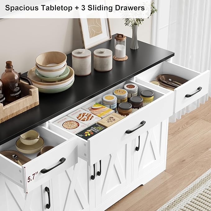 HOSTACK Buffet Sideboard Cabinet - Image 5