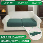 OHSIO Couch Cushion Covers for Sectional Sofa, Stretch Soft Sofa Slipcovers - Image 2