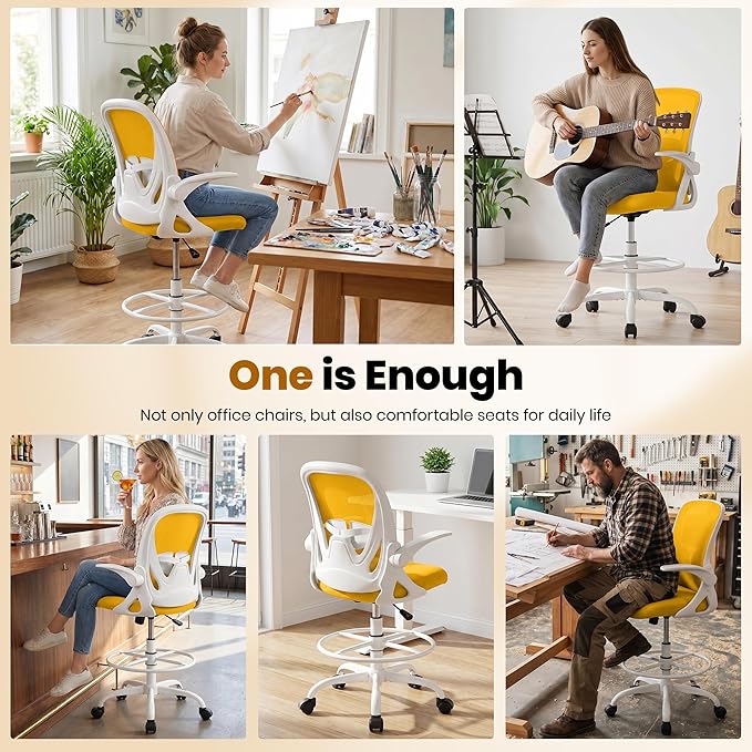 Primy Drafting Chair Tall Office Chair - Image 5