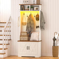 CSZZD Hall Tree with Bench and Shoe Storage, Entryway Bench with Coat Racks and by CSZZD