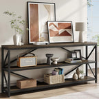 ONBRILL Industrial Console Sofa Table, 70.8 Inch Extra Long Entryway Table by ONBRILL