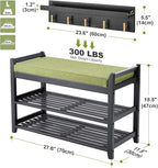 PETKABOO Shoe Rack for Front Door Entrance, 28” Entryway Bench - Image 3