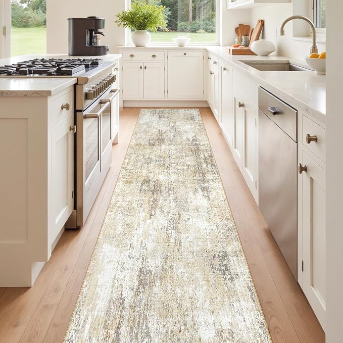 RELEANY Washable Runner 2'x10' Abstract Area Rug - Image 2