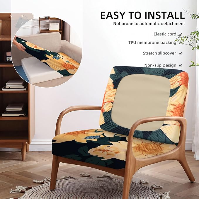 8PCS Patio Cushion Covers.Patio Furniture Couch SeatSlipcovers | Washable - Image 5