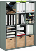 Furinno Cubicle Book Shelf, 12-Cube Bookshelf, Extra Thick Frame Reversible by Furinno-FitsYourSpaceFitsYourBudget