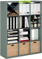 Furinno Cubicle Book Shelf, 12-Cube Bookshelf, Extra Thick Frame Reversible by Furinno-FitsYourSpaceFitsYourBudget