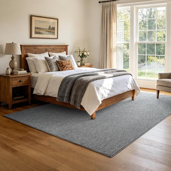 5x7 Grey Area Rug Washable Non-Slip Soft Thin - Image 2