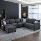 122.8" Large Sectional Couches for Living Room, 6 Seater L Shaped Modular by ZXDesign