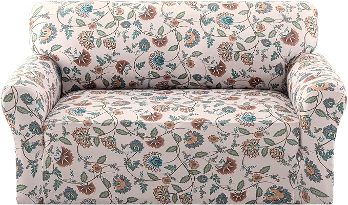 H.VERSAILTEX Printed Loveseat Covers 2 Cushion Couch Covers by HVERSAILTEX