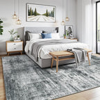 9x12 Area Rug for Living Room, Abstract Washable Non-Slip Large Rugs, Dining - Image 2