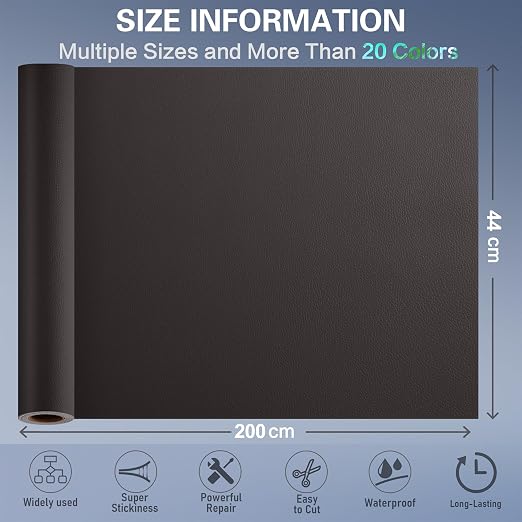 Self Adhesive Leather Repair Patch Kit, 17 in x 79 in Large Vinyl Leather - Image 2