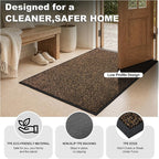 Super Absorbent Front Door Mat, 29.5" x 17", Non-Slip Washable Indoor Doormats - Image 5