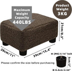 CAROLMADE Small Foot Stool Ottoman Footstool - Image 3