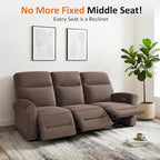 MCombo 87.8" Wall Hugger Power Reclining Sofa, 3-Seat Triple Recliner Couch - Image 5