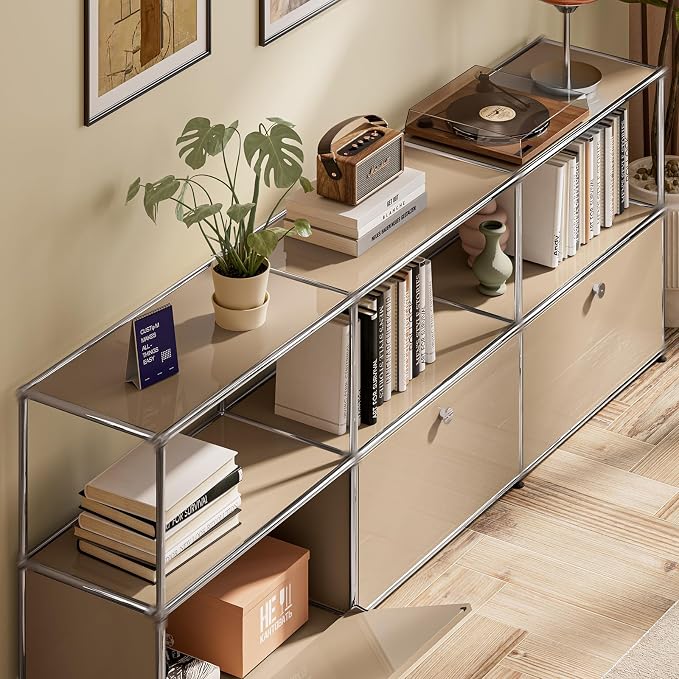 Modern Storage Cabinet Sideboard Versatile Free-Standing Organizer Cabinets - Image 6