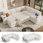 Vipbear 111" Modular Sectional Sleeper Sofa by VipbearLiving