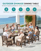 SERWALL 9 Piece Outdoor Dining Set - Image 6
