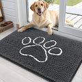 OLANLY Dog Door Mat for Muddy Paws 36x24, Paw Print Design Chenille Mud Mat | by OLANLY