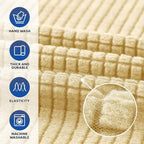 Stretch Oversized Couch Covers for Sofa Slipcover, Champagne | 1-Piece Washable - Image 3