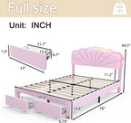 Full Upholstered Bed with 2 Drawers, Charging Station and LED Lighting - Image 8
