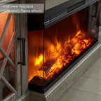 OKD 3-Sided Glass Farmhouse Fireplace TV Stand - Image 3