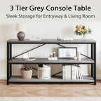 LVB Long Console Table with Storage, Farmhouse Rustic Skinny Entryway Table - Image 6