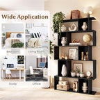 Giantex 5-Tier Bookshelves Set of 2, 10-Cube Geometric Bookcase - Image 6
