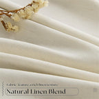Cream Beige 63 Inch Length Blackout Pinch Pleated Linen Curtains - Image 5