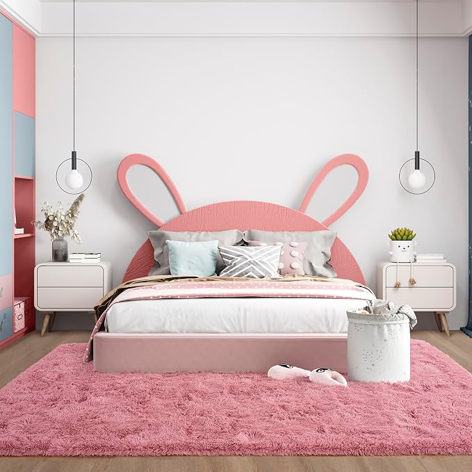 8x10 Extra Large Blush Fluffy Soft Area Rug Non-Slip - Image 8