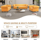 AVZEAR Chesterfield Loveseat, Modern Velvet Sofa Tufted Couch 2 Seater - Image 8