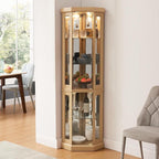 Glass Corner Display Cabinet by NALLBEIRRAA