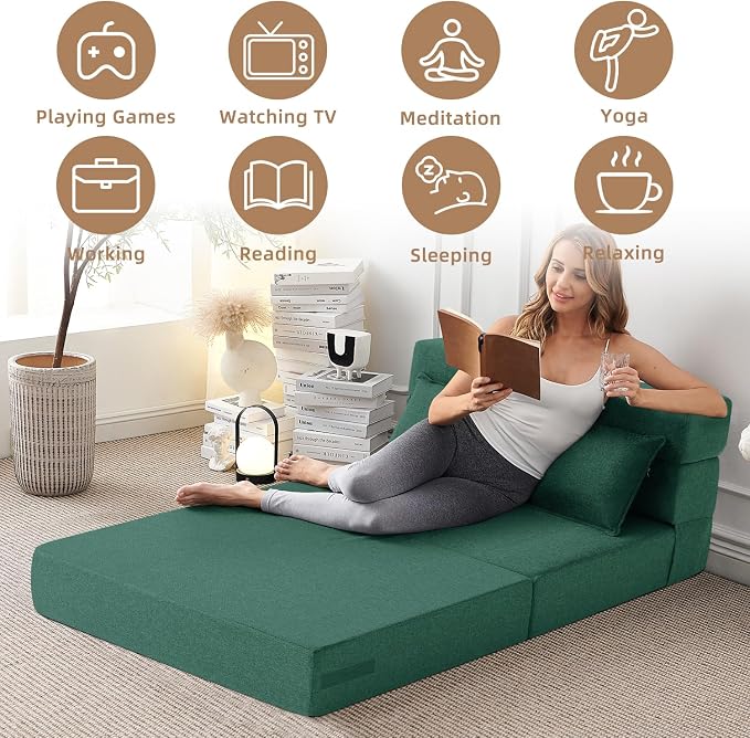 FILUXE Folding Sofa Bed | Convertible Sleeper Chair Bed - Image 4