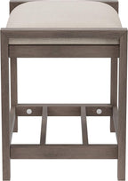 Hillsdale Furniture Amelia Vanity Stool, Antique Gray - Image 3