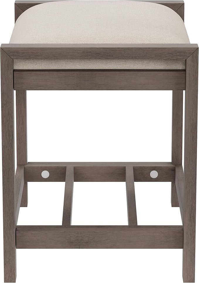Hillsdale Furniture Amelia Vanity Stool, Antique Gray - Image 3