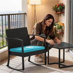 Homall Patio Furniture Set 3 Piece Resin Outdoor Bistro Set Rocking Patio Chairs - Image 7
