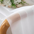 Sheer White Curtains 14 Inch Length 2 Pieces, Light Filtering Voile Cafe - Image 3