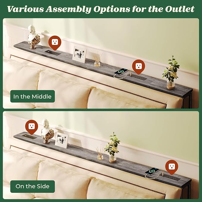 SUPERJARE 78.8 Inch Narrow Console Table - Image 5