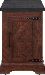 24" H Farmhouse End Table, Rustic Wood Sofa Side Table - Image 9