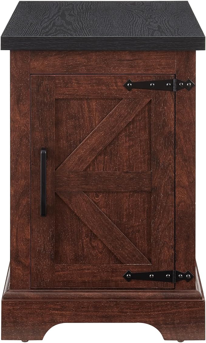 24" H Farmhouse End Table, Rustic Wood Sofa Side Table - Image 9