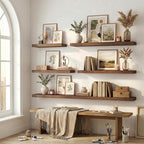 12 inch Deep Floating Shelves for Wall, 24 inch Wide Engineered Wood Wall - Image 7
