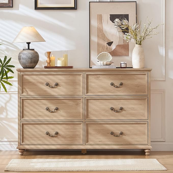 Joaxswe Farmhouse 6 Drawers Dresser - Image 8