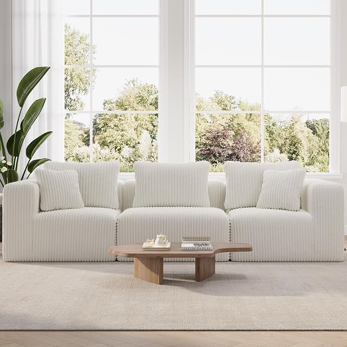 Novilla 106" Modular Sectional Sofa, Modern Cloud Sectional Couch by Novilla