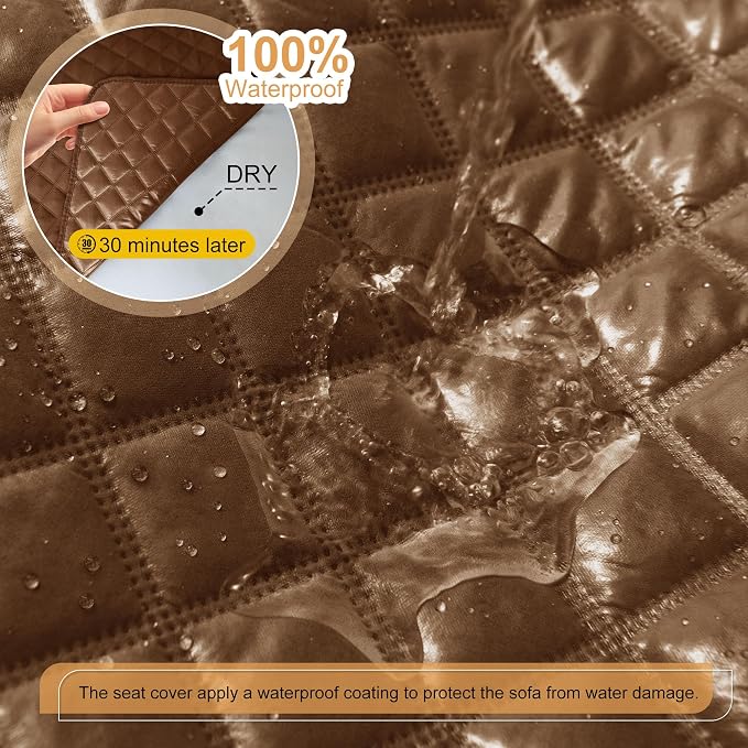 HDCAXKJ 100% Waterproof Reclining Sectional Couch Covers L Shape Recliner Sofa - Image 3