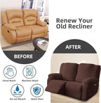 Genina Recliner Loveseat Covers, Stretch Reclining Sofa Covers, 2 Seater Couch - Image 5
