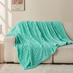 NEWCOSPLAY Fleece Ribbed Cozy Throw Blanket - Image 8