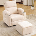 Rocking Chair Nursery with Adjustable Armrests, Electric Glider Recliner by Rhevoy