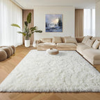 Cream White 8x10 Area Rugs for Living Room, Large Fluffy Shag Bedroom Rug - Image 6