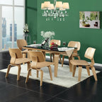 Modway Fathom Mid-Century Modern Molded Plywood Six Kitchen and Dining Room - Image 7